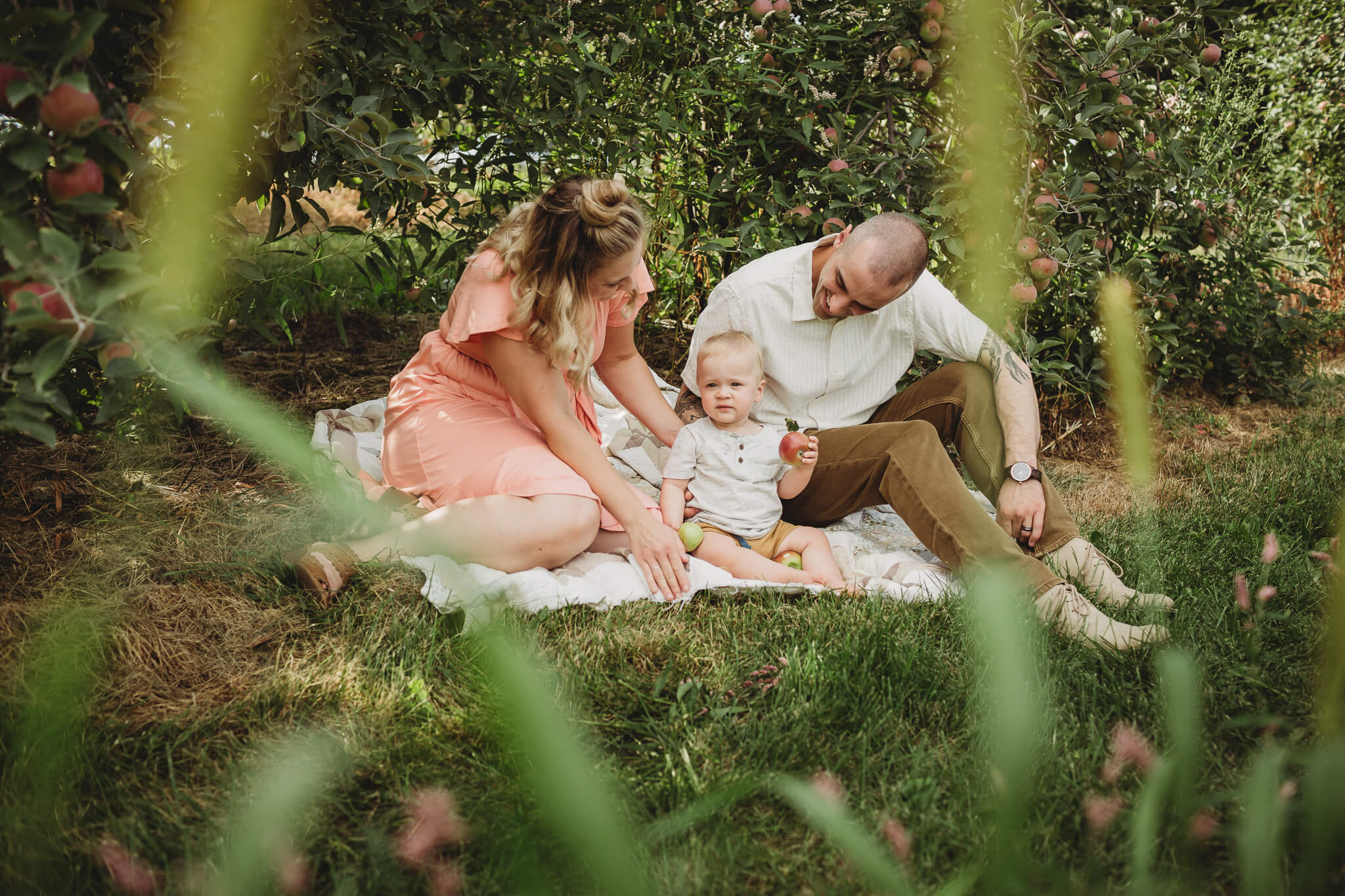 Apple orchard family session